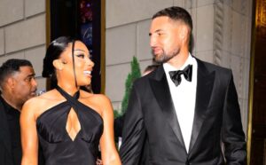 Megan Thee Stallion and Klay Thompson attend Celebrity Sightings In New York City - July 16, 2025