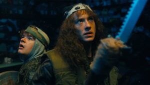 Dustin and Eddie in Stranger Things 4 finale.