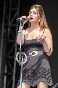 Jami Belushi performing at the Windy City Smokeout Music Festival.