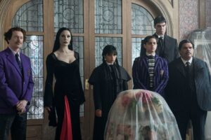 Steve Buscemi, Catherine Zeta-Jones, Jenna Ortega, Isaac Ordonez, Joonas Suotamo, and Luis Guzman
