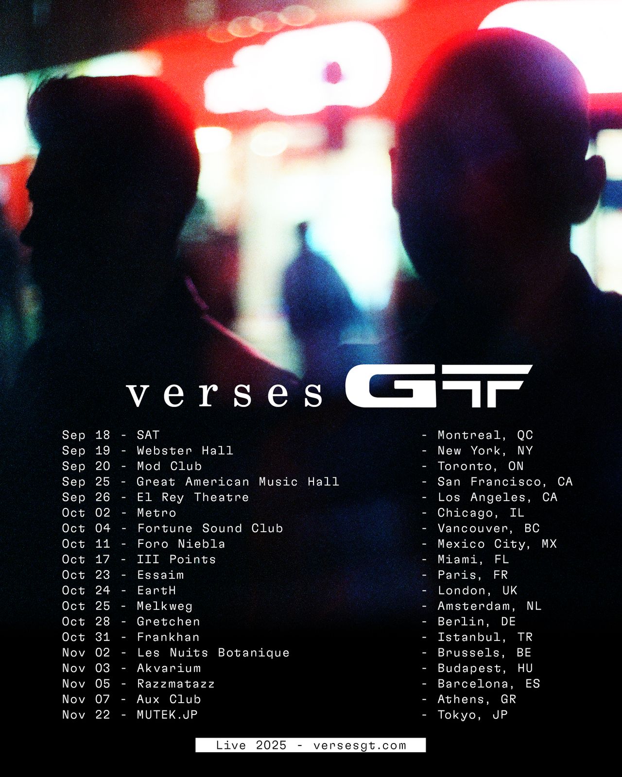 Verses GT: Live 2025 Tour