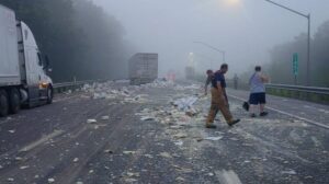 Pennsylvania Truck Crash Leaves Highway Covered In Cheese