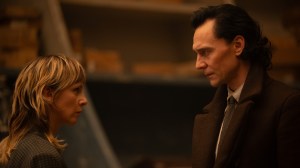 Sophia Di Martino and Tom Hiddleston in Loki TV series