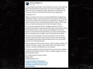 jimmy swaggart death facebook post 1