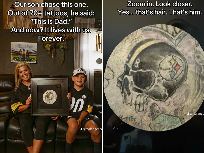 TikToker Preserves Late Husband's Tattooed Skin in Frame After His Death