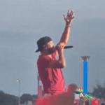Luke Bryan performing on stage.