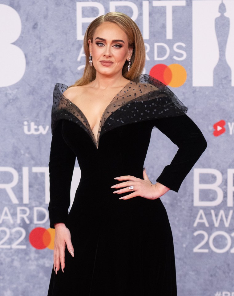 Adele no Brit Awards 2022.