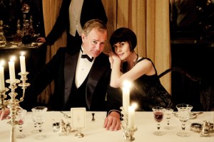L-R: Hugh Bonneville and Michelle Dockery in 'Downton Abbey'