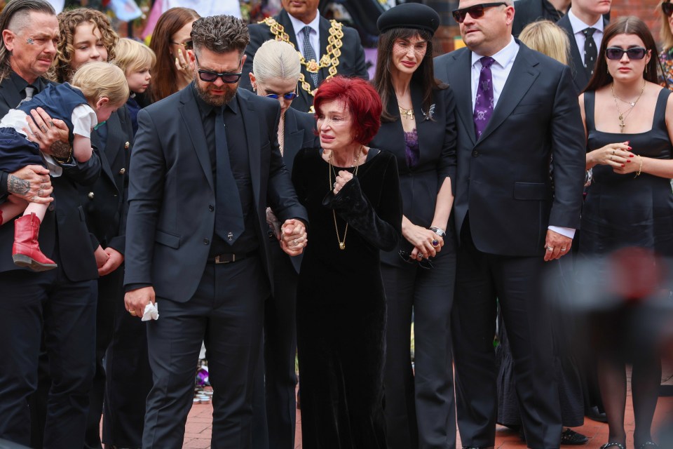 Ozzy Osbourne's family and fans at his funeral procession.