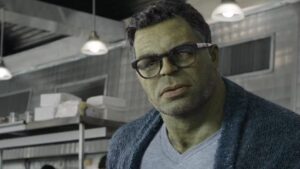 Professor Hulk with glasses in Avengers: Endgame