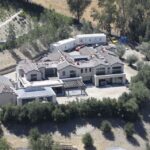 Aerial view of Kylie Jenner's house under construction in Calabasas.