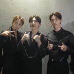 Monsta X backstage at KCON.