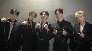 Monsta X backstage at KCON.