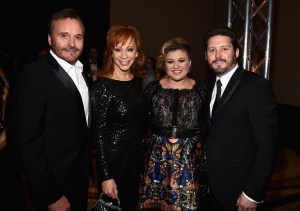  From left to right: Narvel Blackstock, Reba, Kelly Clarkson, Brandon Blackstock