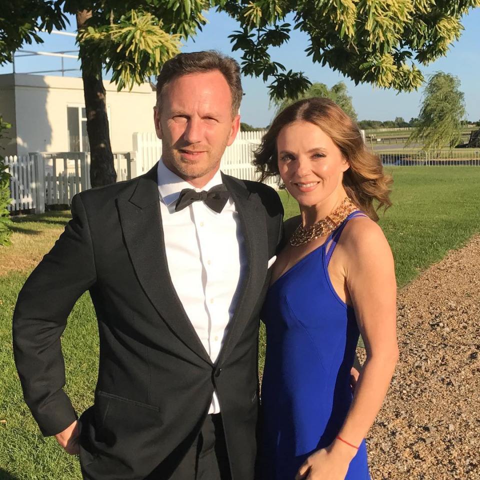 Christian Horner and Geri Halliwell at an event.