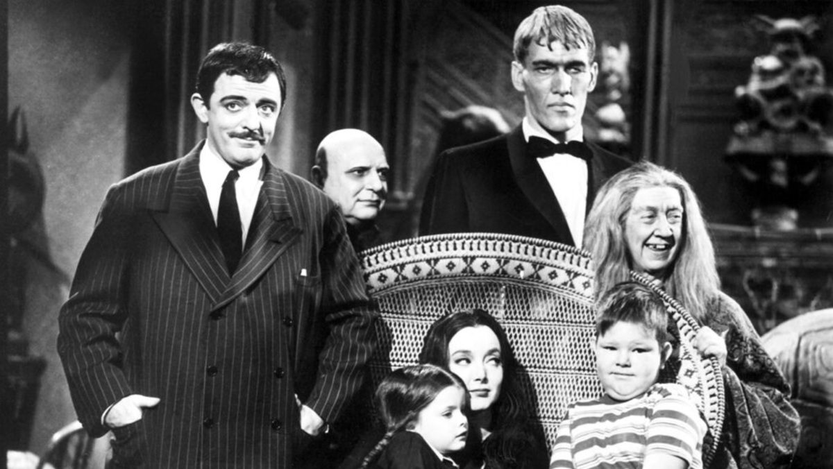 The original 1964 Addams Family television cast. 
