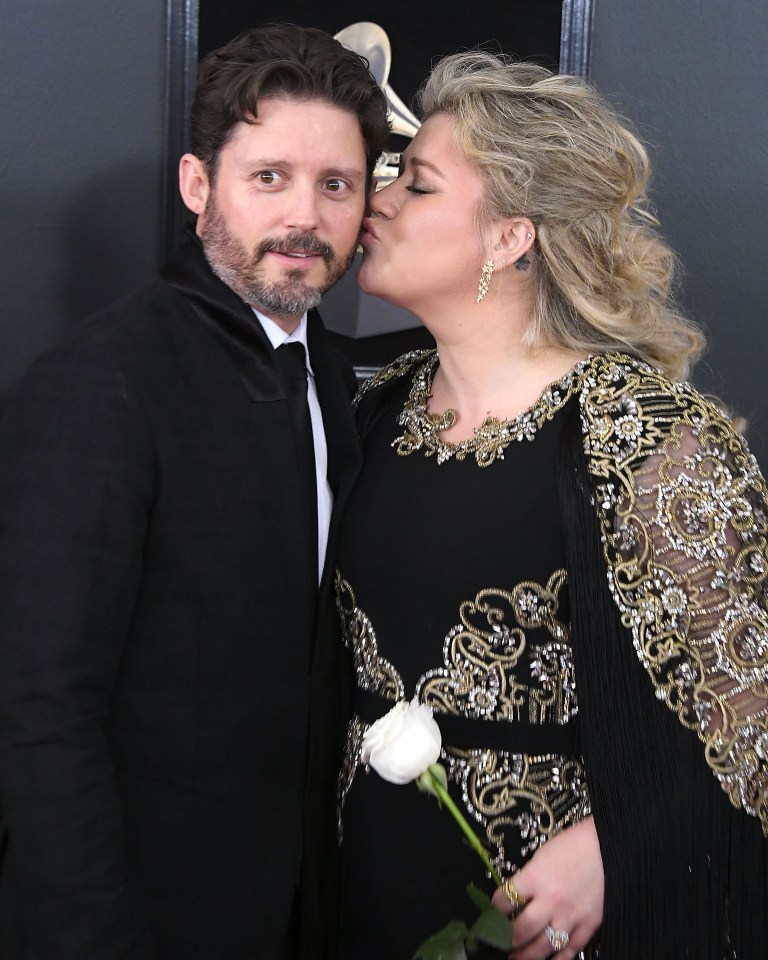 Kelly Clarkson and Brandon Blackstock at the Grammy Awards.