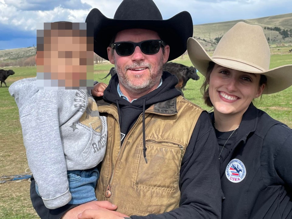 Brandon Blackstock with his daughter and a young child.