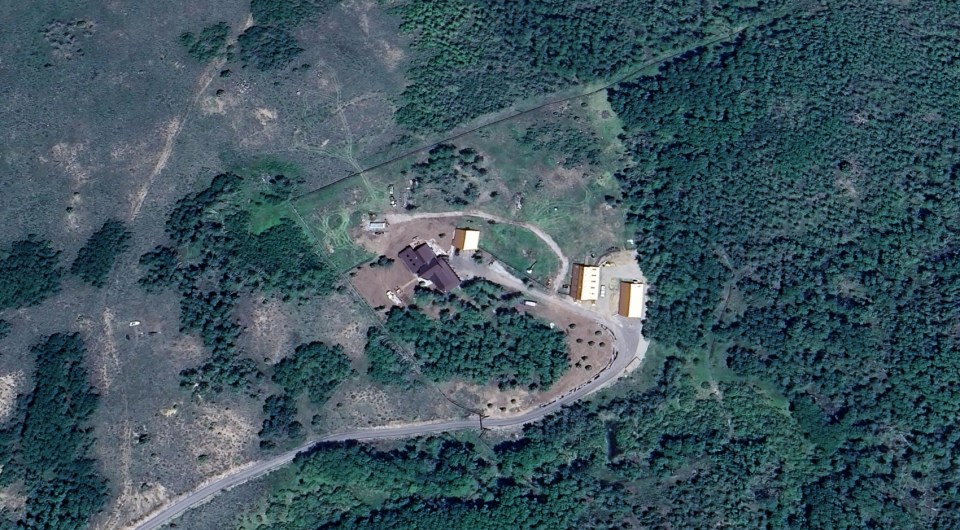 Aerial view of Brandon Blackstock's Montana ranch.