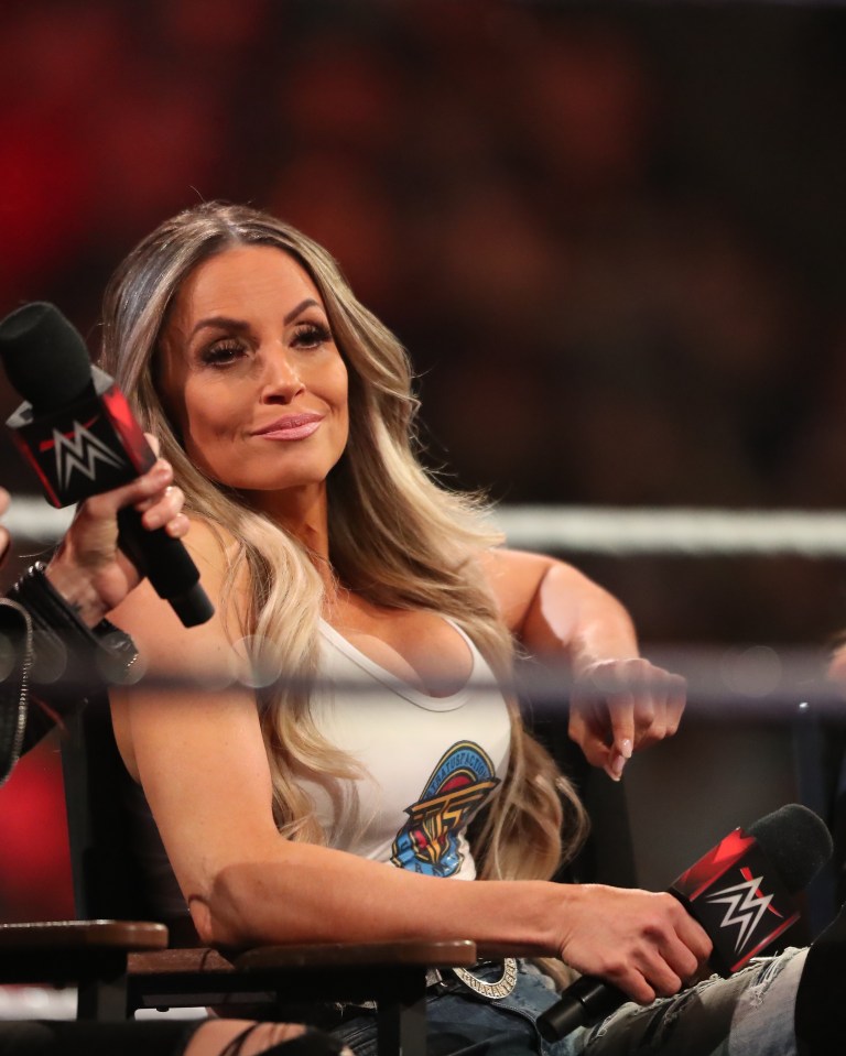 Trish Stratus at WWE WrestleMania.