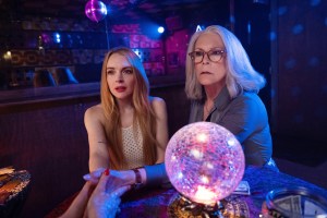 Lindsay Lohan and Jamie Lee Curtis in a scene from the movie Freakier Friday