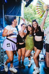 Participants received hands-on coaching in syncing tracks during Airbnb’s exclusive mixing workshop at Lollapalooza.