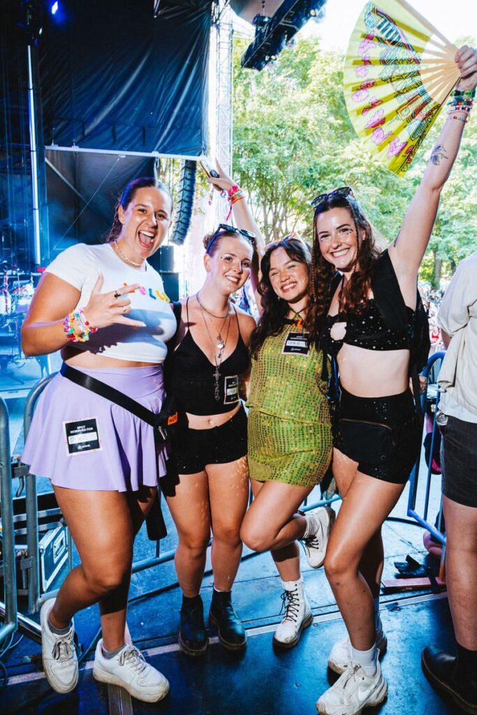 Participants received hands-on coaching in syncing tracks during Airbnb’s exclusive mixing workshop at Lollapalooza.