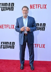 Arnold Schwarzenegger attends Netflix's "FUBAR" Season 2 Los Angeles Premiere at Netflix Tudum Theater on June 11, 2025.