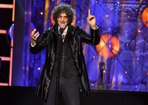 Howard Stern inducting Bon Jovi at the Rock & Roll Hall of Fame.