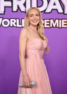 Lindsay Lohan at the premiere of Disney's "Freakier Friday."