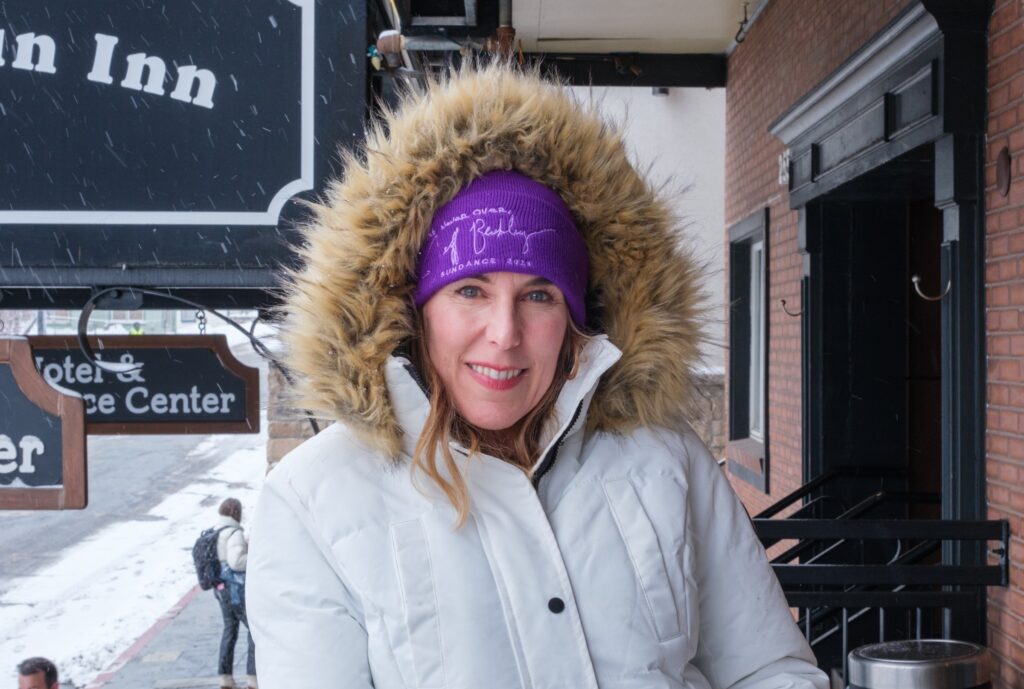 A photo of director Amy Berg at the Sundance Film Festival