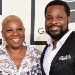 Pamela Warner and her late son, seen here at the 2015 Grammys where he won his award.