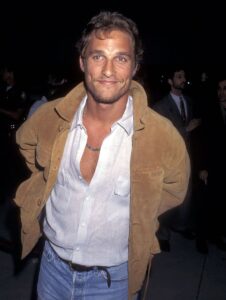 Matthew McConaughey in 1996 at the Academy of Motion Picture Arts & Sciences