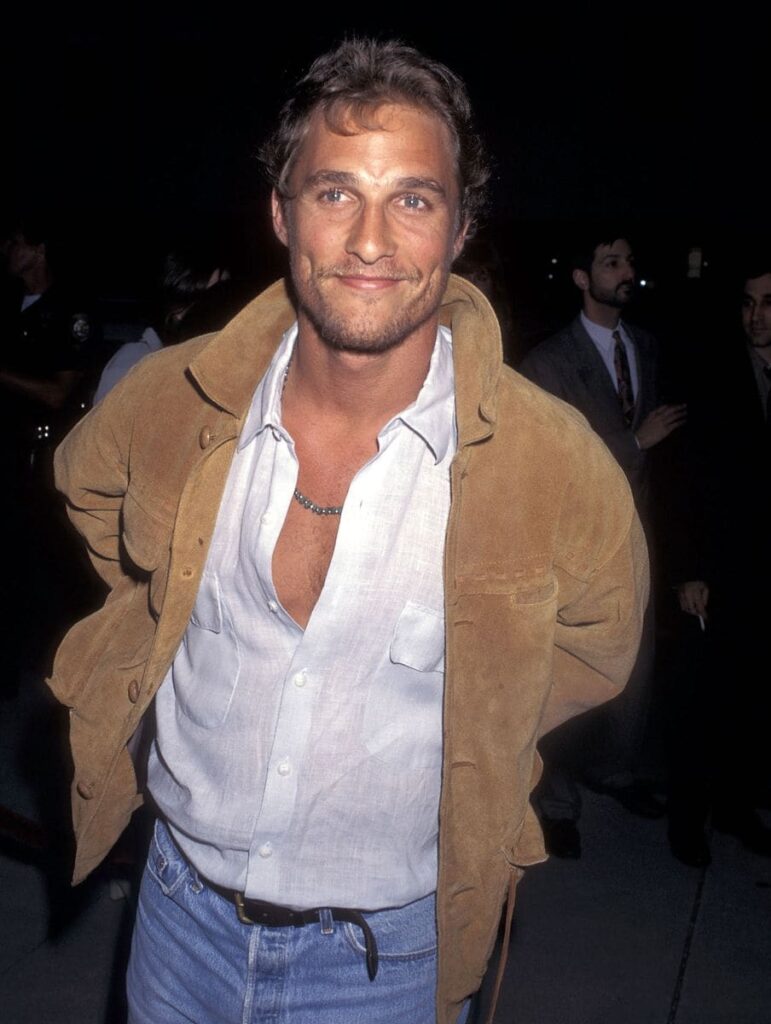 Matthew McConaughey in 1996 at the Academy of Motion Picture Arts & Sciences