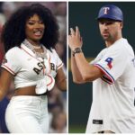 Megan Thee Stallion x Klay Thompson playing baseball
