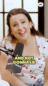 Ms. Rachel talking into a microphone, saying "and not gonna lie".