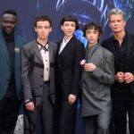 Babou Ceesay, Alex Lawther, Sydney Chandler, Samuel Blenkin, and Timothy Olyphant at the Alien: Earth premiere.