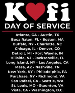 The Fifth Annual Kofi Burbridge Day of Service to Take Place in 26 Participating Cities, Registration Opens Ahead of September Event