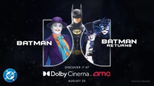 Key art for the Dolby Digital re-release of Batman 1989 and Batman Returns.