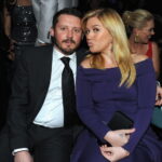 Kelly Clarkson and Brandon Blackstock in the audience during the 48th Annual Academy of Country Music Awards at the MGM Grand Garden Arena on April 7, 2013 in Las Vegas